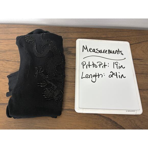 NWOT Lauren Ralph Lauren Silk Blend Dragon Turtleneck Sweater Women's PL Black - Picture 6 of 6